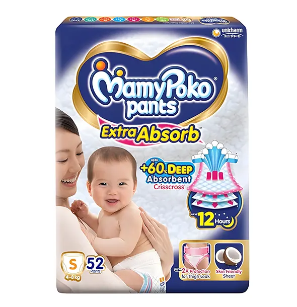 MamyPoko Extra Absorb Pants (Small, 4–8 kg)